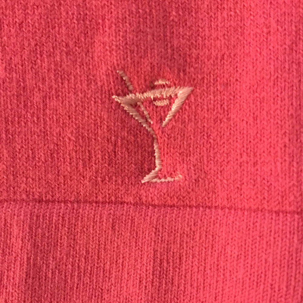 Golftini Pink Women's V-Neck Golf Sweater Martini Logo Size XL - Picture 7 of 14